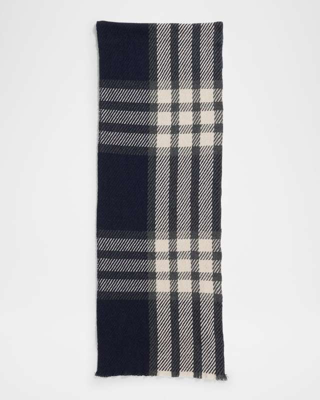 Check-Print Cashmere Scarf
